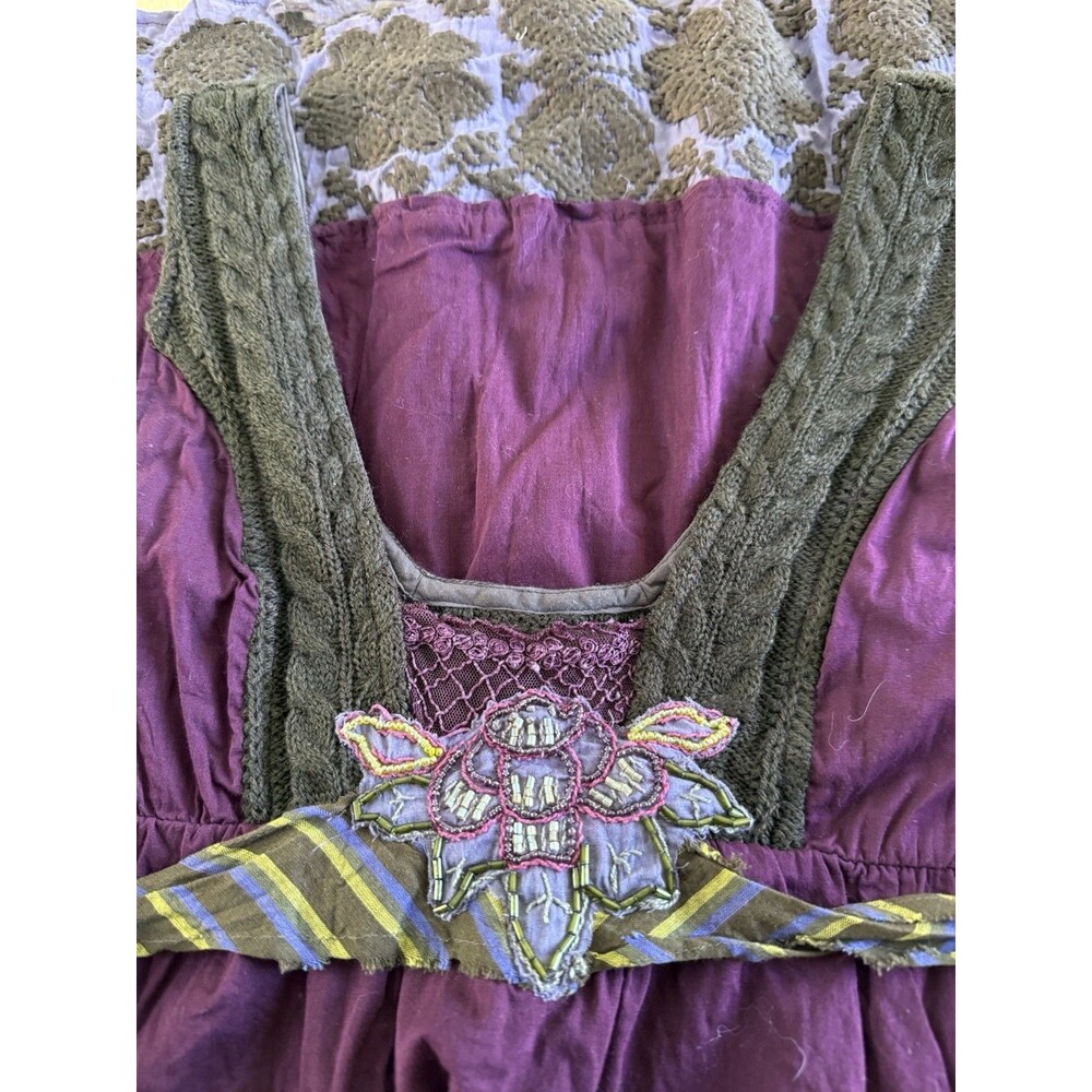 Vintage Free People Dress Y2K Boho Crochet Lace Empire Waist Festival S - Picture 8 of 16
